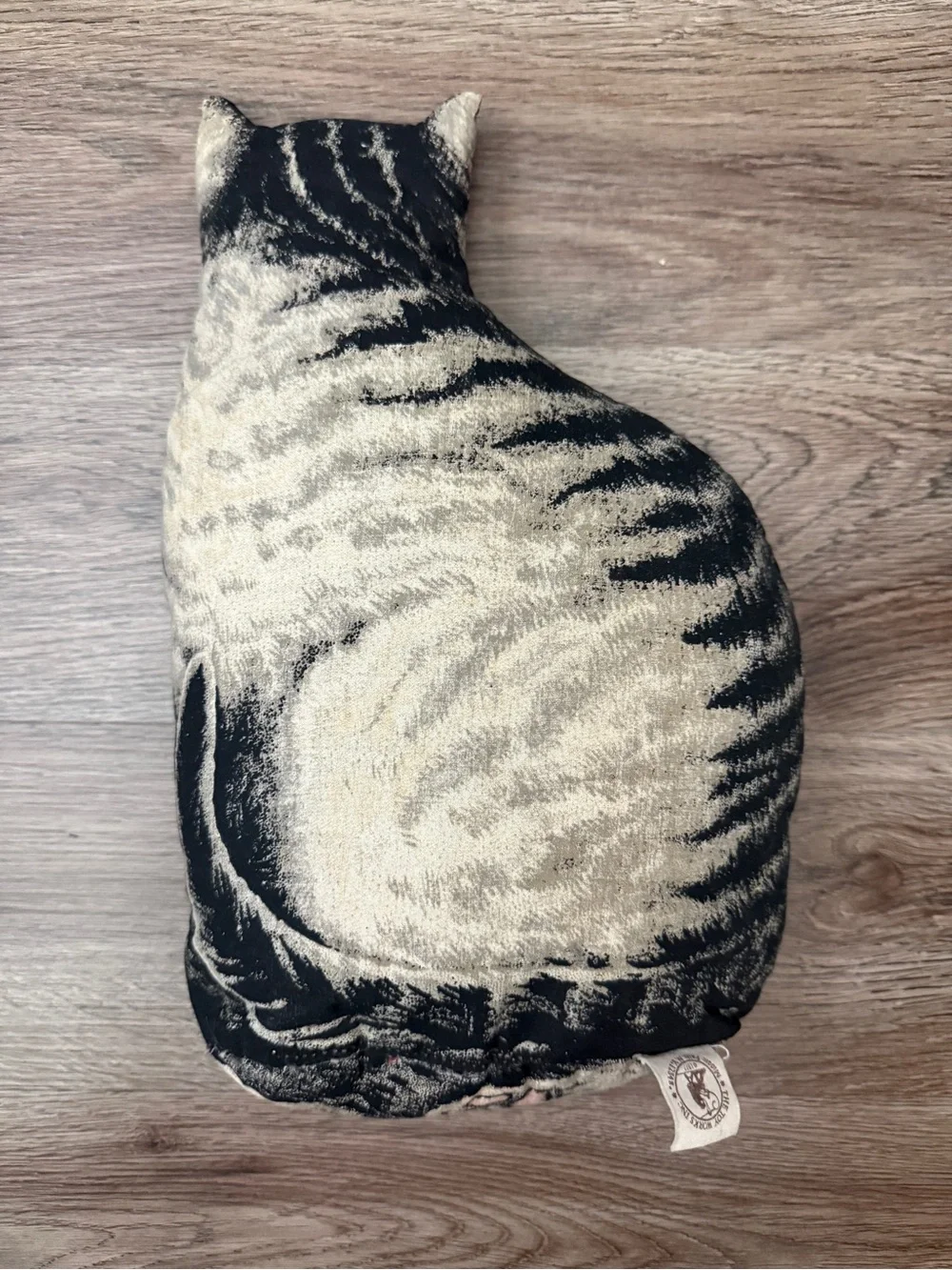 Vintage The Toy Works Stuffed Tabby Cat Country Farmhouse Decor 70s